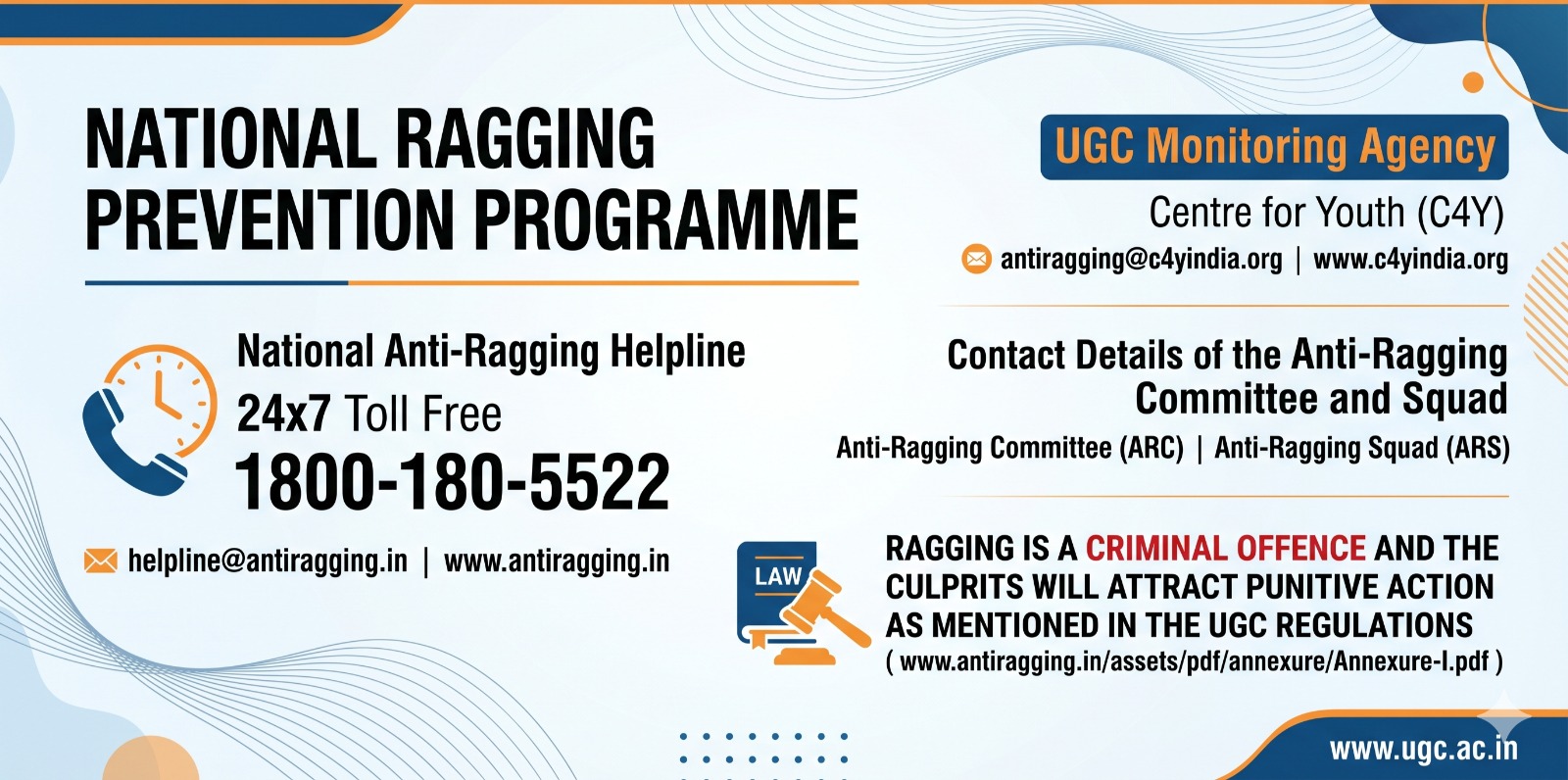 National Ragging Prevention Programme Banner